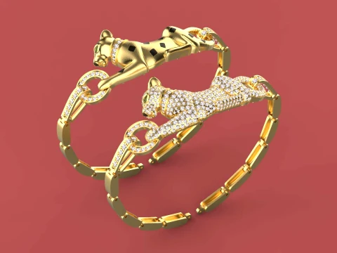 Bracelet panther 3D Print Model