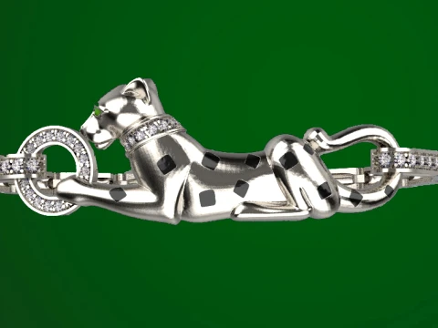 Bracelet panther 3D Print Model