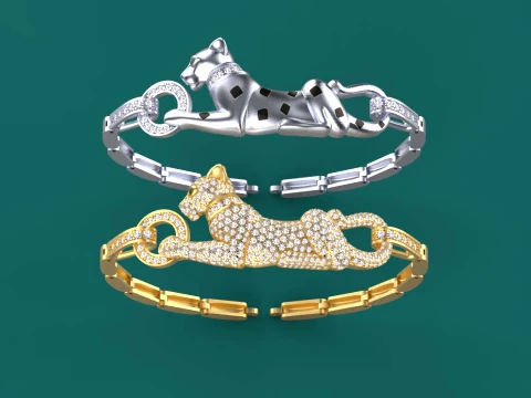 Bracelet panther 3D Print Model