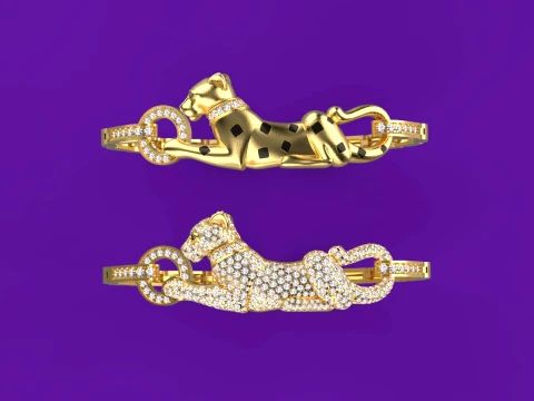 Bracelet panther 3D Print Model