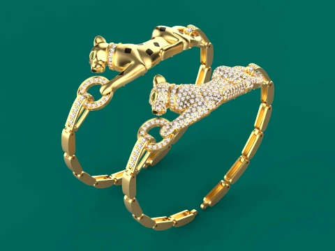 Bracelet panther 3D Print Model