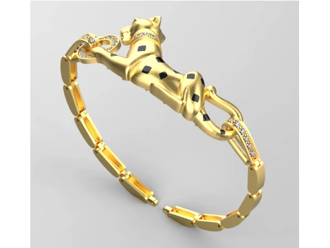 Bracelet panther 3D Print Model