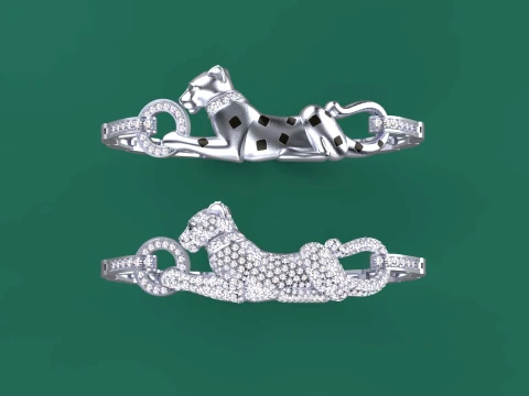 Bracelet panther 3D Print Model