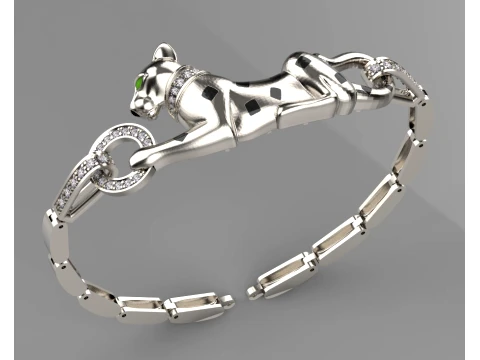 Bracelet panther 3D Print Model
