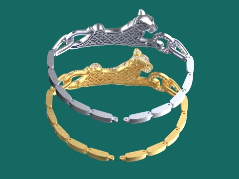 Bracelet panther 3D Print Model
