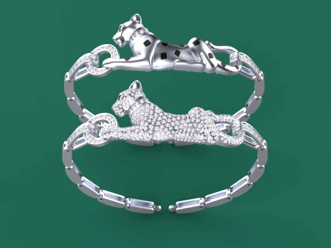 Bracelet panther 3D Print Model