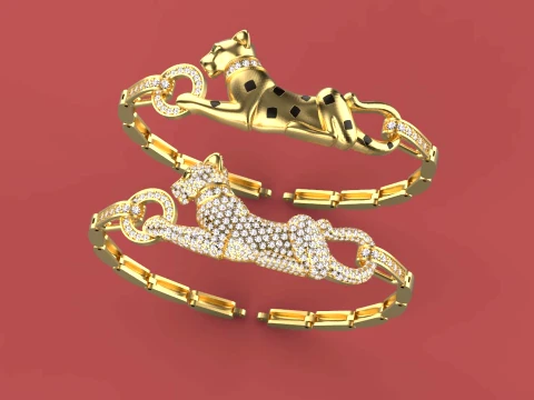 Bracelet panther 3D Print Model