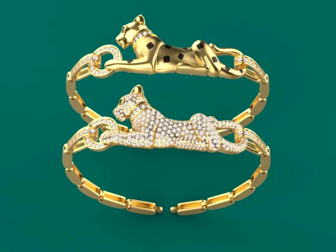 Bracelet panther 3D Print Model