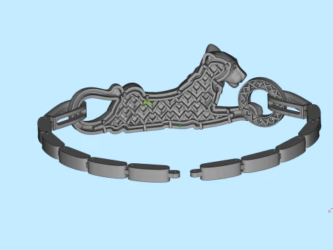 Bracelet panther 3D Print Model