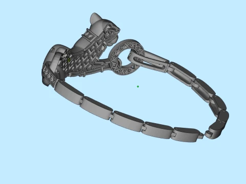 Bracelet panther 3D Print Model