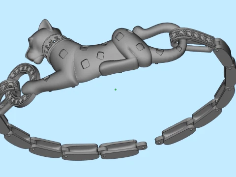 Bracelet panther 3D Print Model