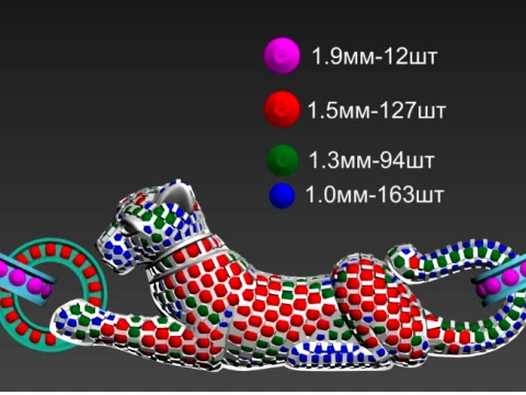 Bracelet panther 3D Print Model