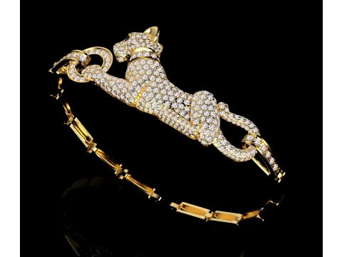 Bracelet panther 3D Print Model