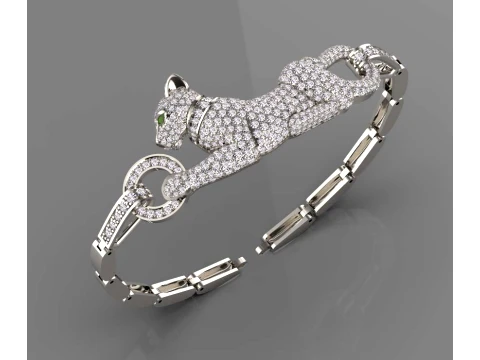 Bracelet panther 3D Print Model