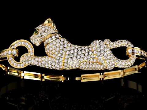 Bracelet panther 3D Print Model