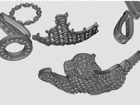 Bracelet panther 3D Print Model