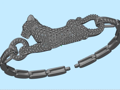Bracelet panther 3D Print Model