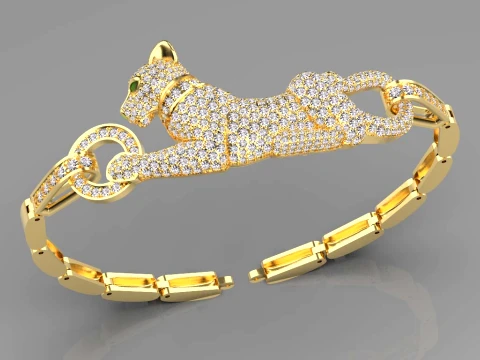 Bracelet panther 3D Print Model