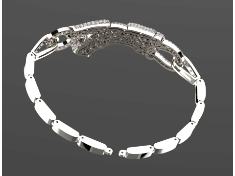 Bracelet panther 3D Print Model