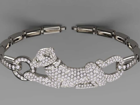 Bracelet panther 3D Print Model