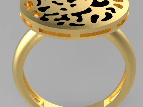Earrings ring panther 3D Print Model