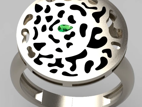 Earrings ring panther 3D Print Model