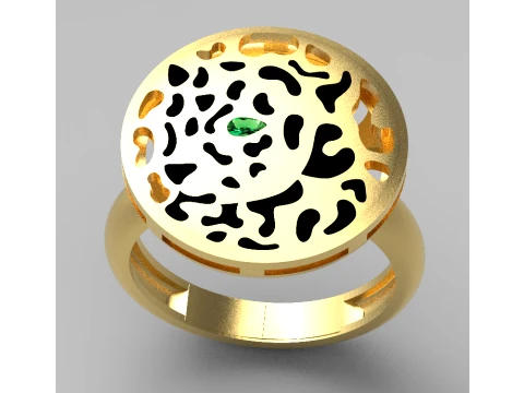 Earrings ring panther 3D Print Model
