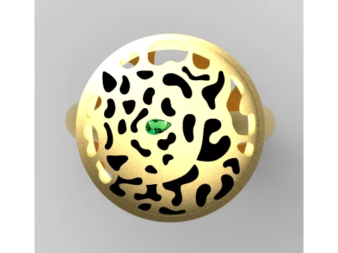 Earrings ring panther 3D Print Model