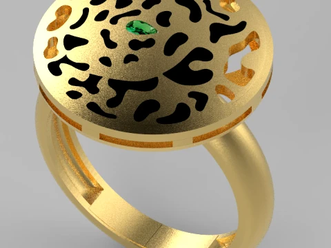 Earrings ring panther 3D Print Model