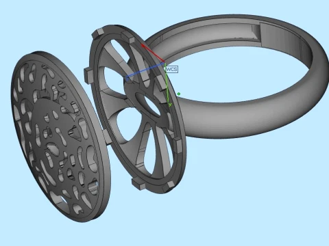 Earrings ring panther 3D Print Model