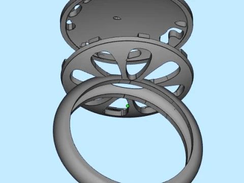 Earrings ring panther 3D Print Model