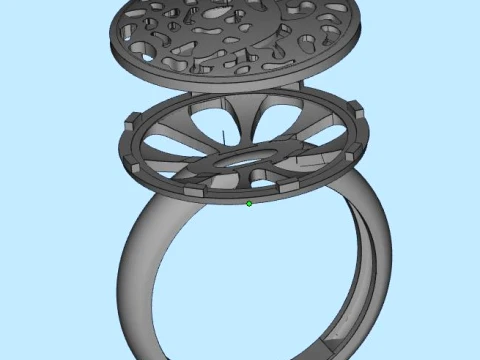 Earrings ring panther 3D Print Model