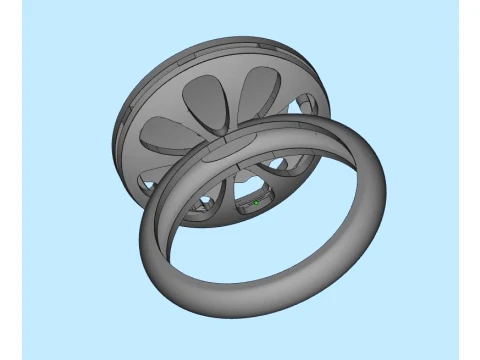 Earrings ring panther 3D Print Model