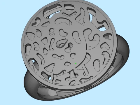 Earrings ring panther 3D Print Model