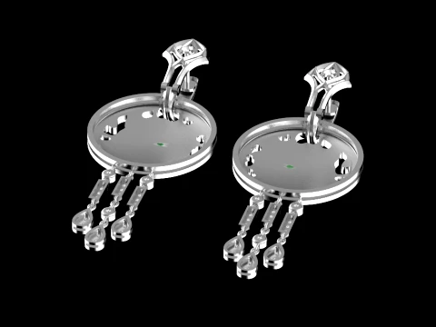 Earrings ring panther 3D Print Model