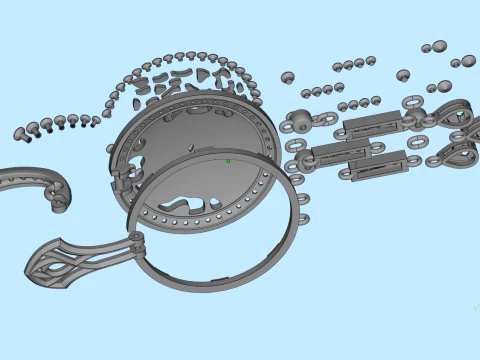 Earrings ring panther 3D Print Model