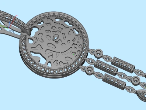 Earrings ring panther 3D Print Model