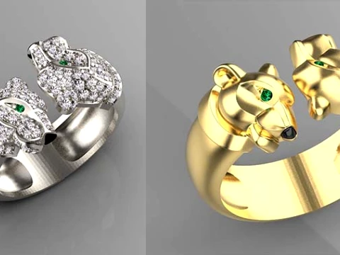Ring Panther 3D Print Model