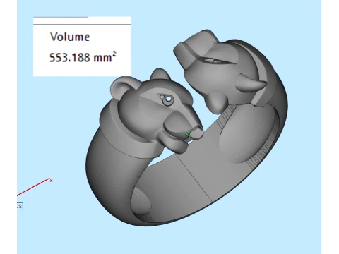 Ring Panther 3D Print Model