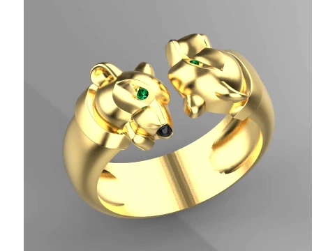 Ring Panther 3D Print Model