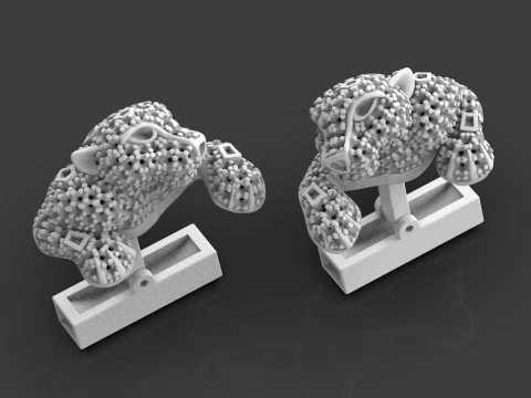Brooch and cufflinks panther 3D Print Model
