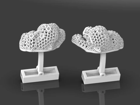 Brooch and cufflinks panther 3D Print Model