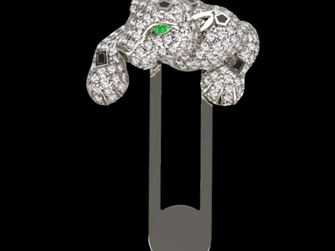 Brooch and cufflinks panther 3D Print Model