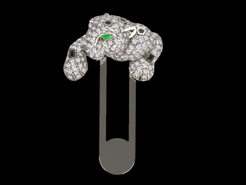 Brooch and cufflinks panther 3D Print Model