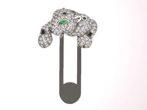 Brooch and cufflinks panther 3D Print Model