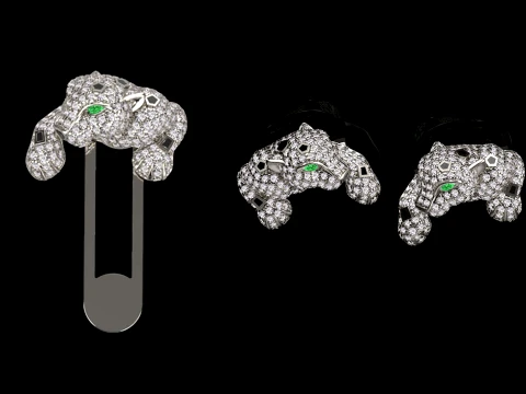 Brooch and cufflinks panther 3D Print Model