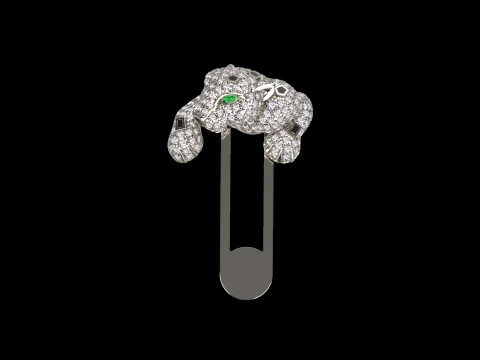 Brooch and cufflinks panther 3D Print Model