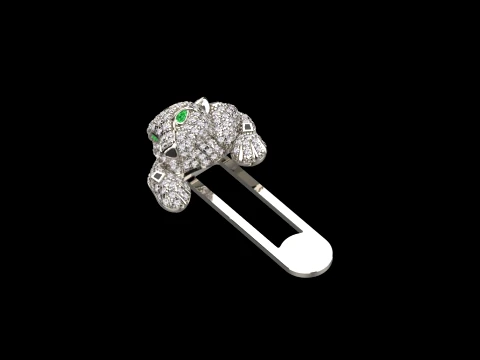 Brooch and cufflinks panther 3D Print Model