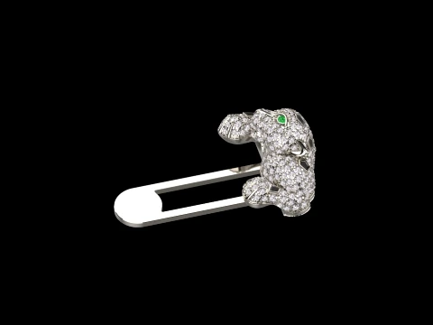Brooch and cufflinks panther 3D Print Model