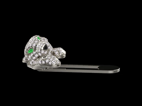Brooch and cufflinks panther 3D Print Model